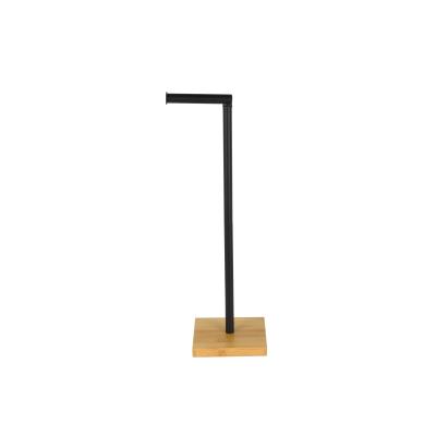 China 2021 Victory Square Modern Bamboo Bathroom Tissue Paper Tissue Paper Holder Low Free Stand for sale
