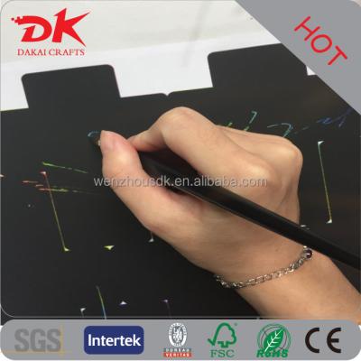 China Custom Black Silver Foiled Europe Scratch Paint In DIY Map for sale