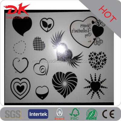 China Temporary custom made high quality heart shaped solo black tattoos for sale
