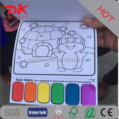 China Selected Snowman OEM Novelty DIY Seven Paint Water Coloring Books for sale