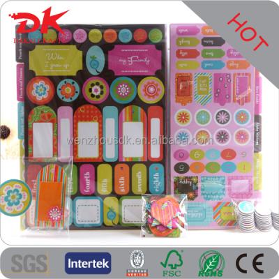 China Scrapbook Kits Factory Making Hot Selling DIY 3d Die Cut Sticker Scrapbook Kits for sale