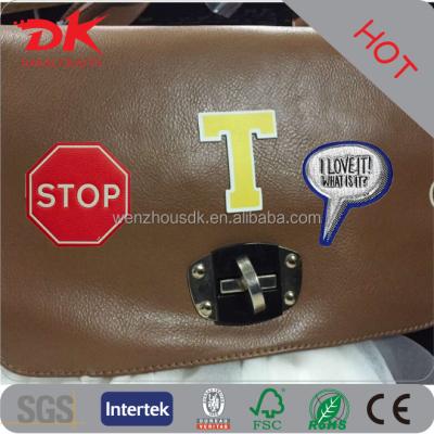 China Custom Luxury Reusable Cell Phone Bag Design Europe France Korea Japan Decorative Sign Sticker For Leather for sale