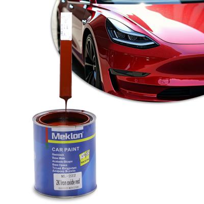Cina Top Sale 2K Oxido di ferro Vernice automatica rossa Rivestimento liquido acrilico per spruzzo Vernice di rifinitura automobilistica in vendita