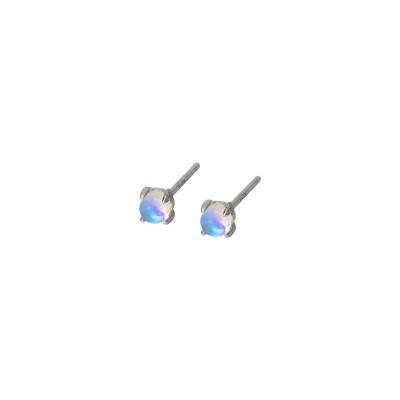 China Trendy Simple Light Luxury Moonstone Small Stud Earrings Female Aurora Fashion Stud Jewelry for sale