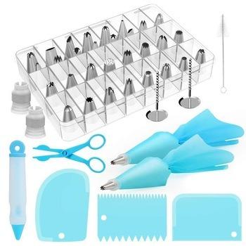 China Stocked Cake Decorating Supplies Sets 42-Piece Cake Decorating Baking Tools For Cupcake Cookies for sale