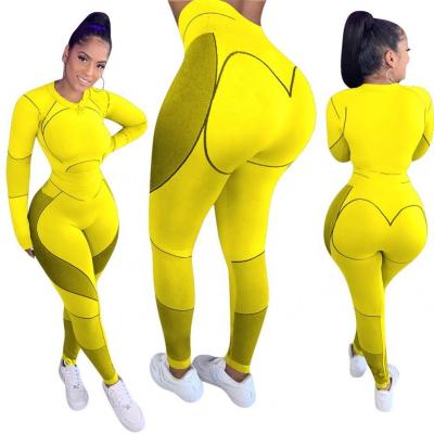 China Breathable 2023 Lovely love two pieces suit sets active wear yoga pants sports gym wear for sale