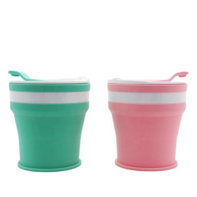 China Couch Sustainable Portable Folding Outdoor Smoothie Cup Travel 350ML Water Cup for sale