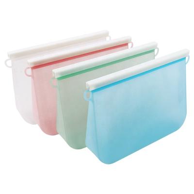 China Reusable Freshness Preservation Large Volume Storage Silicone Fridge Bag Organizer for sale