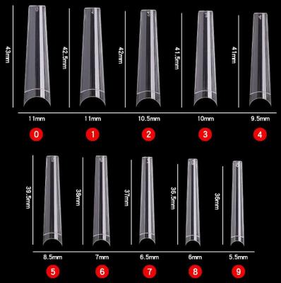 China French Coffin Press Nails Full Coverage V Shape Artificial Fake Nails Tips for sale