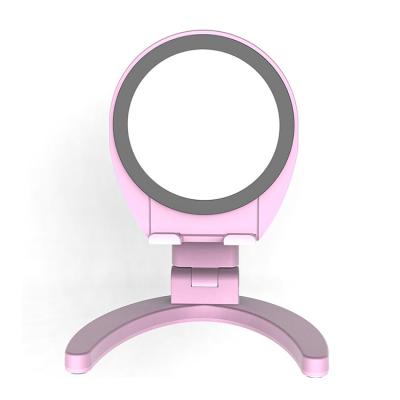 China Adjustable Height Stand Lazy Portable Mobile Phone Live Folding Celebrity Makeup Desktop Multifunctional Lifting Flat Net Mirror For Watching TV for sale