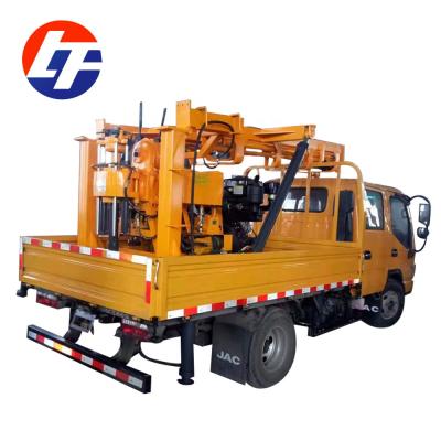 China Construction works 200m Diesel Engine Truck Mounted Hydraulic Water Well Drilling Rig Machine Spt Core Drilling Rig for sale