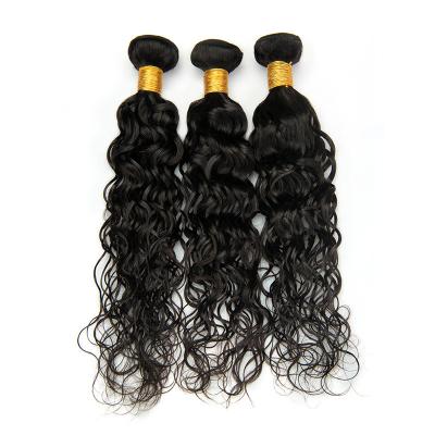 China Cheap Factory Price Tangle Hair 100 Percent Authentic Hair Bundles For Indian Color Women Water Wave Weave for sale