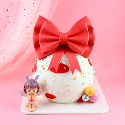 China EVA Birthday Cake Cake Decoration Baking EVA Big Bow Double Layer Lovely EVA Birthday Party Dessert Table Decoration for sale