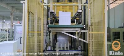 China _ Vacuuming Refrigerator Assembly Line Equipment With Lift Conveyor zu verkaufen