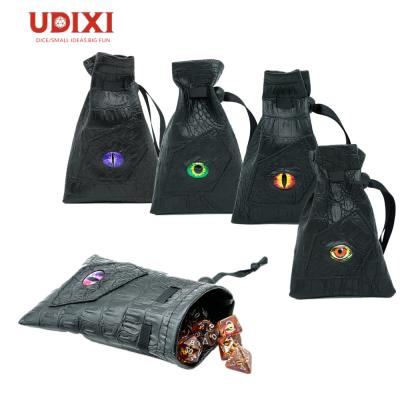 China 5 Styles Udixi DND RPG Leather Dice Bag For Card Games Board Or Demon Eye Dice Bag for sale