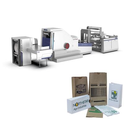 China Garment Shop China High Speed Roll Paper To Fit Bottom Paper Bag Making Machine With Online Printing for sale