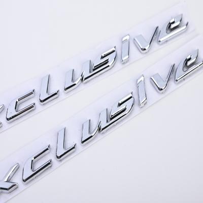 China Durable Custom 3d Abs Letters Car Emblem Badge Logos Plastic Car Emblem Letter Brand Llogo Car Sticker for sale