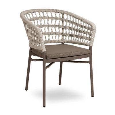China Weather Outdoor Furniture Wholesale outdoor garden one-seated single sofa rattan wicker with aluminum frame waterproof for courtyard for sale