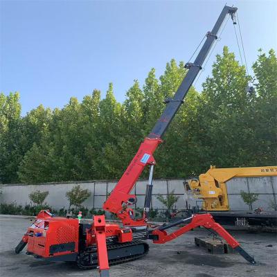 Chine Electric And Diesel Power Spider Crawler Crane In Red à vendre