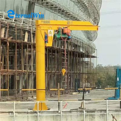 China 1000 kg capaciteit Elektrische jib kraan en ketenhef opties voor industriële Te koop