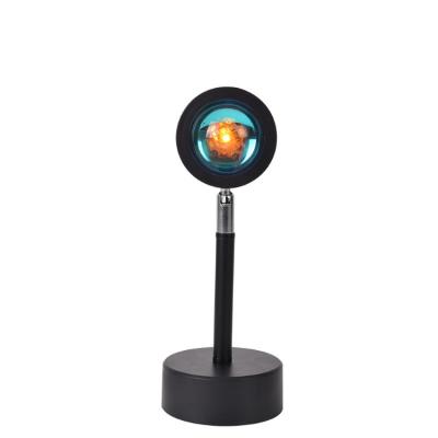 China New Hot Sale Brightness Adjustment RGB Modern Colorful Rainbow Free Rotate Night Projector Atmosphere Sunset Light for sale