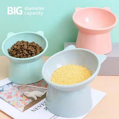 China Hot Selling Pet Cup Automatic Pet Bowl Wholesales Binaural Anti-dumping High-legged Pet Water Feeding Feeding Bowl for sale