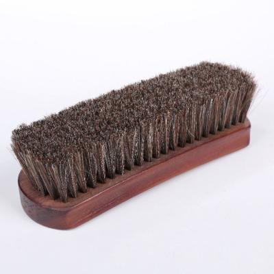 China Multifunctional 17cm Wooden Horse Hair Cleaning Brush Leather Interior Cleaning For Car Wash Station for sale