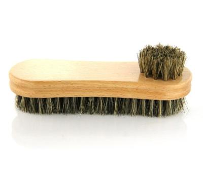 China Beech Wood Shoe Hair Brushpig Shoe Brush Wooden Shoe Cleaning Brush for sale