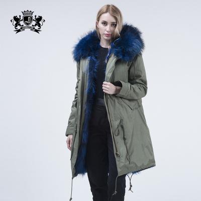 China Real Raccoon Fur Parka Women's Real Raccoon Fur Parka Jacket Women's Viable Fur Coat Women's Winter Short Fur Coat for sale