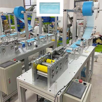China High Speed Automatic Surgical 3Ply Disposable Face Mask Making Flat Face Mask Body Making Machine, Nonwoven Surgical Face Sheet Mask Machine for sale