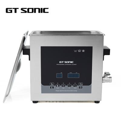 China 6 litros de tamaño medio 150W potencia de ultrasonido limpiador ultrasónico con válvula de drenaje investigación de laboratorio en venta