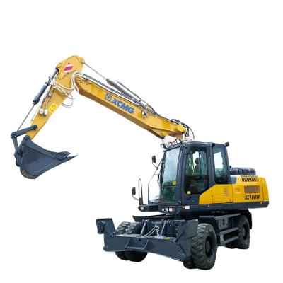 China Construction works Hot Sale XCM G 16 Ton Hydraulic Small Wheel Ditch Excavator XE160W Made In China Low Price for sale