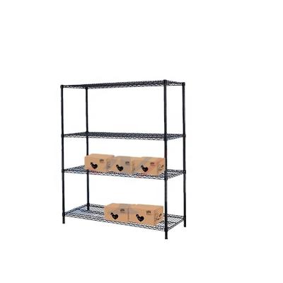 China Sustainable Household Adjustable Foldable Wire Shelving With Casters for sale