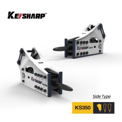 China KS350 Side Type Hydraulic Breaker 165mm Chisel 150-300bpm Excavator Rock Breaker for sale