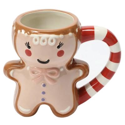 China Día de Navidad Fiestas personalizadas 300 ml Hombre de jengibre divertido y mágico con taza de galletas en venta