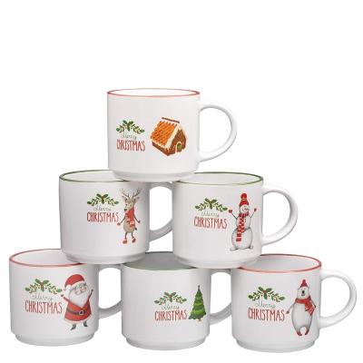 China Taza de café de Navidad de cerámica Funky Busca un maravilloso regalo para el hogar 14 oz de capacidad en venta