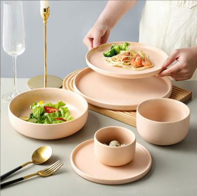 China Country 16 Pieces Pot Cup Coffee Tea Sets With Dessert Dishes Main Dish Bowl Cup Table Sets Tableware for sale