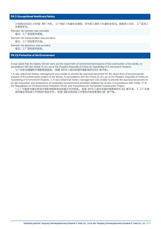 BSCI - Hangzhou Yobang import and Export Co., Ltd.