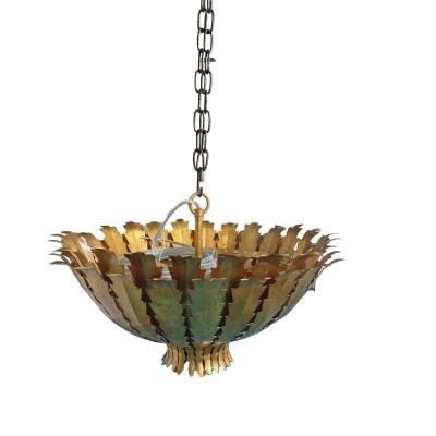 China Lacquered Burnished Brass Finish Custom Copper Chandelier Ceiling-Mounted Installation For Living Room Dining Room Bedroom for sale