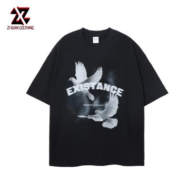 China Anti-wrinkle Oem Tshirt man Shirt Design Custom T Shirt Clothes Patterned Shirts 100% Cotton Tshirt With Screen Print for sale