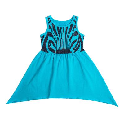 China Wholesale Blue Summer Girl Party Top Tank Dress Anti-wrinkle Baby Girl Tulle Dress Sleeveless Girl Kids Dress Clothes for sale