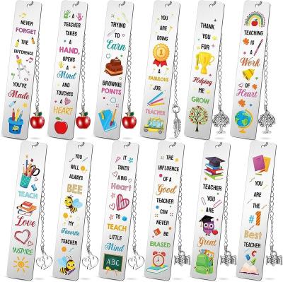 China Europe Wholesale custom stainless steel metal bookmark lettering plus logo bookmark high quality cheap bookmark for sale