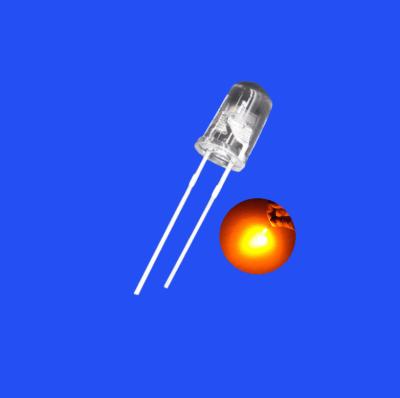 China LED intermitente 5mm 0.5Hz 1/2 Ciclo de Função Cor Laranja 600-615nm 1500mcd Lente clara Dip LED intermitente à venda