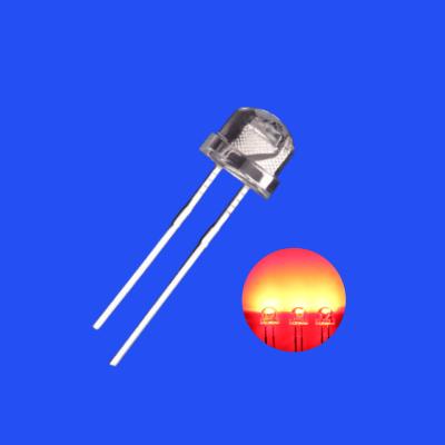 Chine 0.5W 5mm 620-630nm Rouge Couleur 4000mcd-5000mcd Forme de paille Lentille claire Diode LED de 120 degrés à vendre