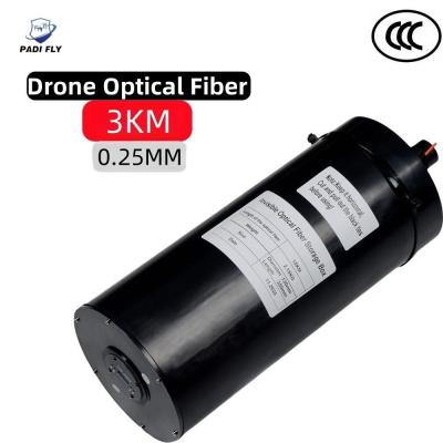 China Weltweite Abdeckung in geringer Höhe 3 km Fpv Optical Kit 0,25 mm Hochspannung Drohne Optical Fiber zu verkaufen