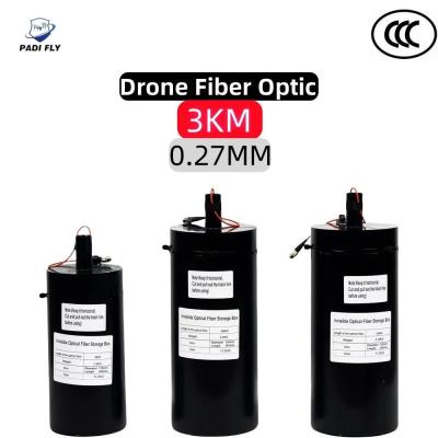 China PDFLY-DOY-017 Fibra de carbono 3 km 0,27 mm Fibra óptica para drones para máquinas de viaje de larga duración en venta