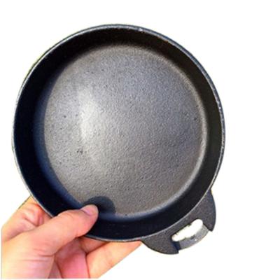 China Sustainable New Cast Iron Small Fried Steak Pan Barbecue Outdoor Fried Egg Pan for sale