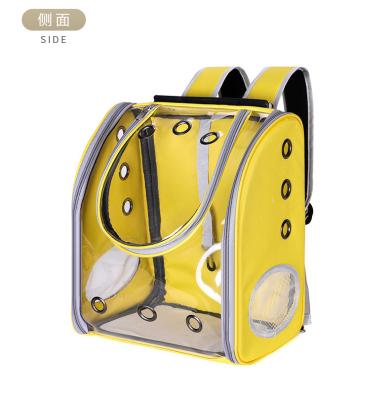 China Cat Dog Portable Travel Pet Viable Bag Pet Carrier Clear Leather Backpacks Manufacturer Custom for sale