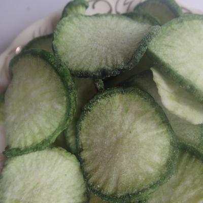 China Premium Quality Sliced Vacuum Fried Vegetable Dried Green Radish Snacks for sale
