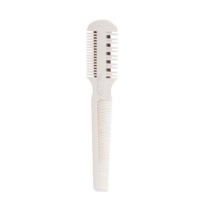 China For Home Use Replaceable Comb With Razor Blade Haircut Razor Comb With Pusher Stainless Steel Hair Razor Trimming Thinning Comb for sale